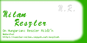 milan reszler business card